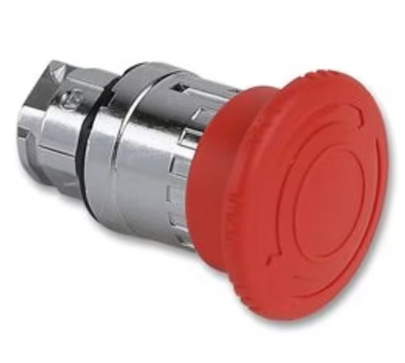 TESTA PULSANTE A FUNGO ROSSO EMERGE