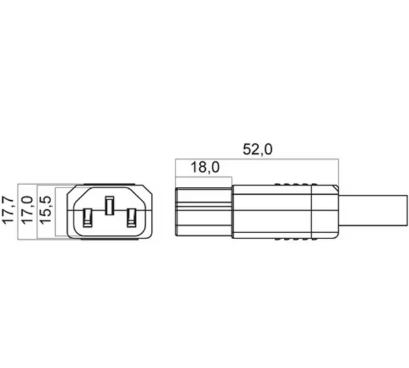 PRESA ALIM. AC TRIPOLARE C13