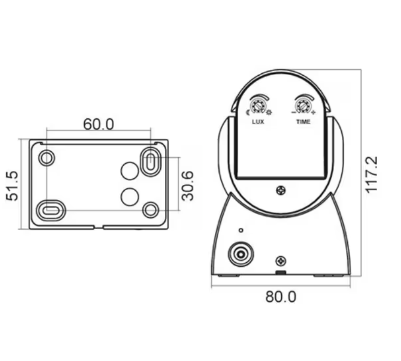 SENSORE PIR REG.230VAC BIANCO IP65