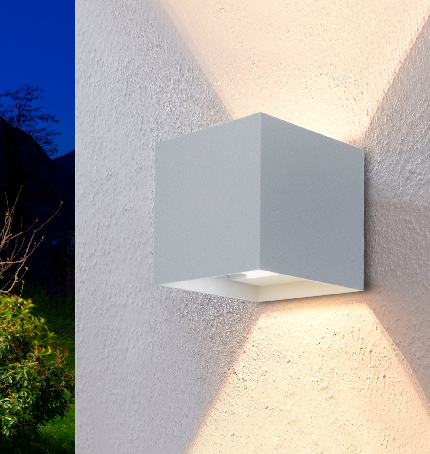 Applique LED IP65 Quadrata 2x5W CCT Antracite