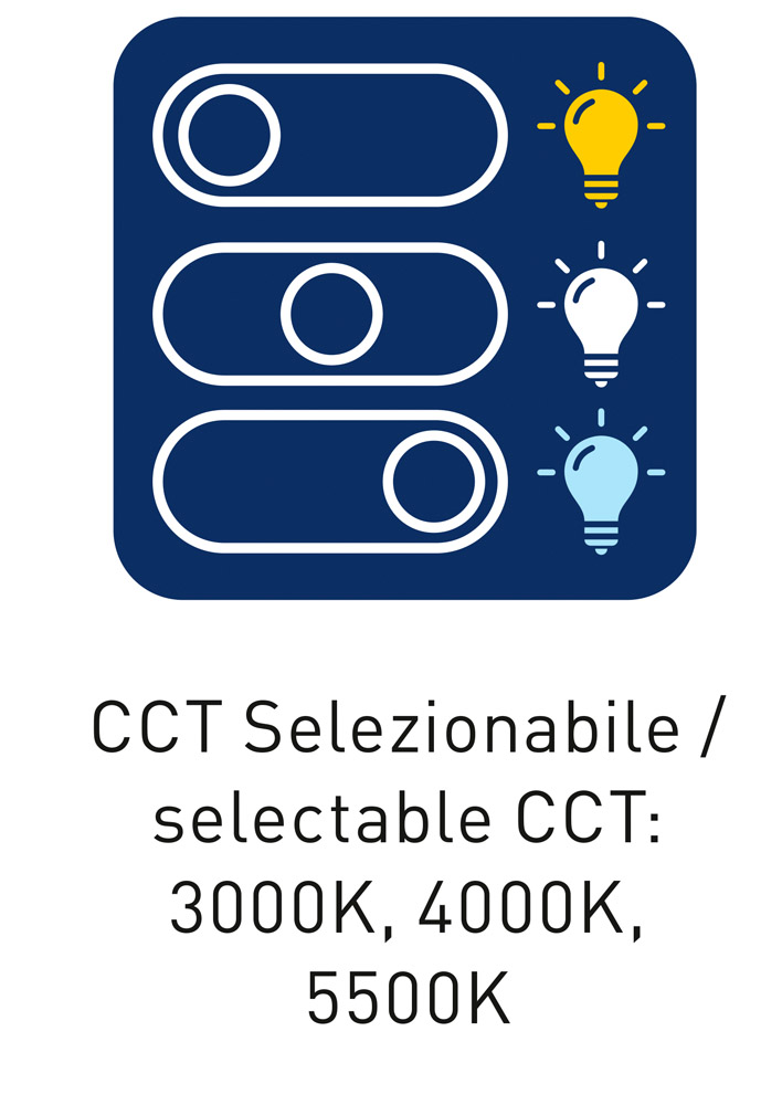Applique LED IP65 Quadrata 2x5W CCT Antracite