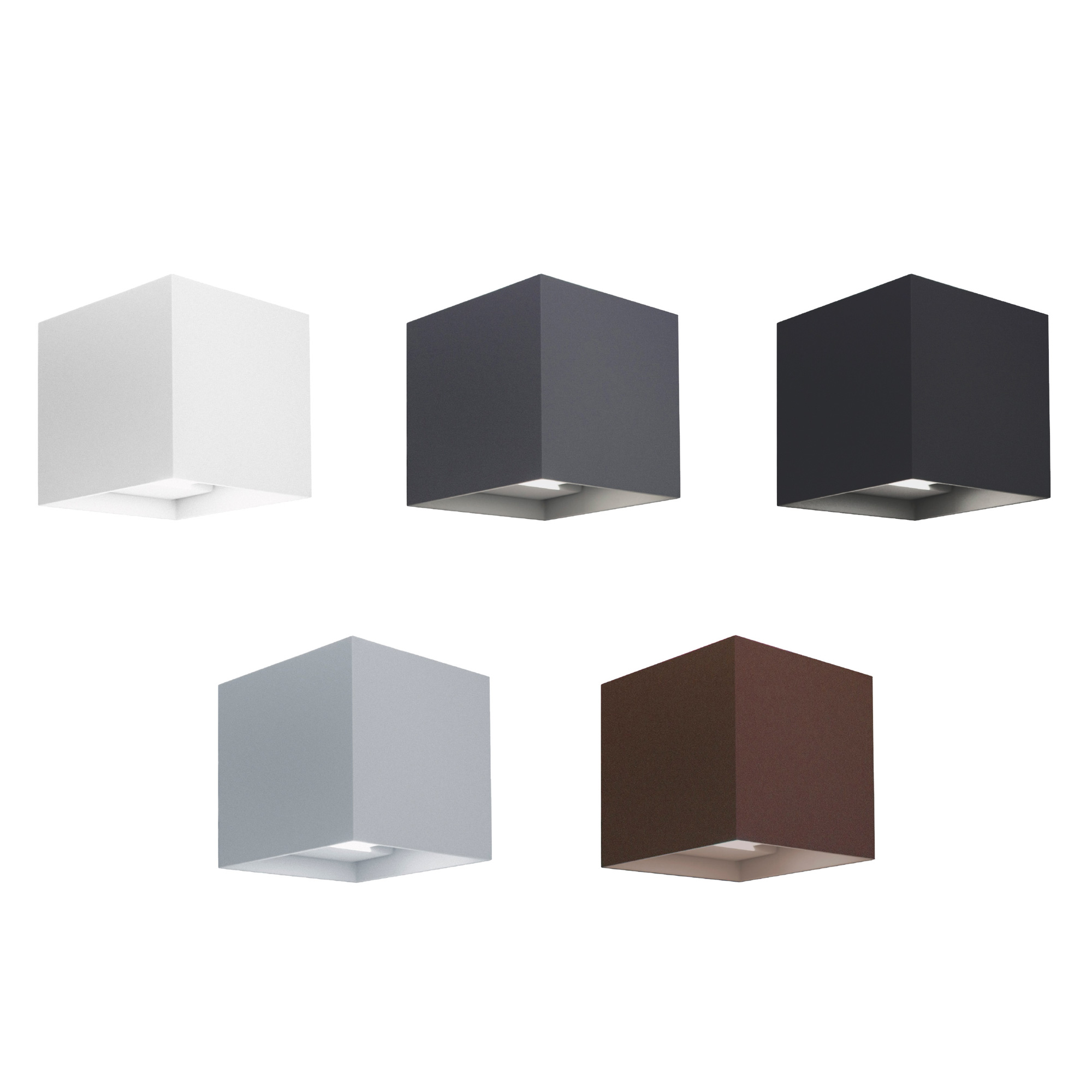 Applique LED IP65 Quadrata 2x5W CCT Antracite