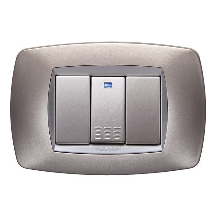 MODO PLACCA 3 POSTI BRONZO OPACO