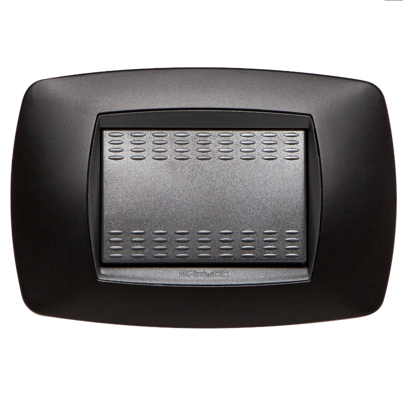 MODO PLACCA 3 POSTI NERO OPACO