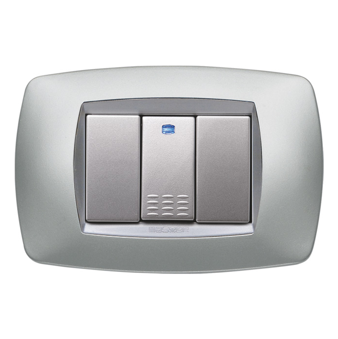 MODO PLACCA 3 POSTI TITANIO