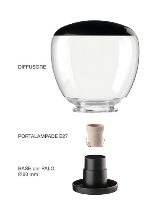 ACRILUX ANFORA D300 CON BASE