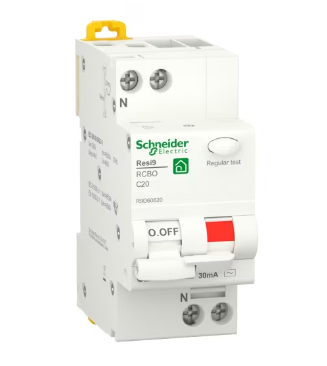 INT.MTD RESI9 RCBO 1P+N C 20A 30MA