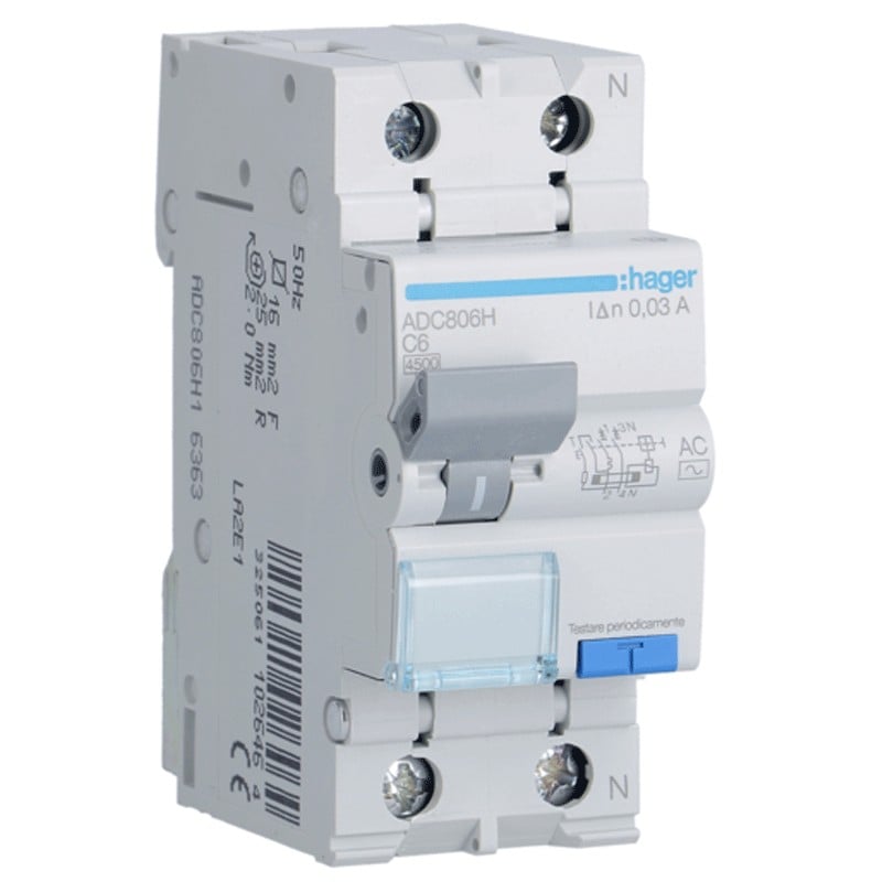DIFF MAGN 1PN 30MA AC 6A 4.5KA C 2M