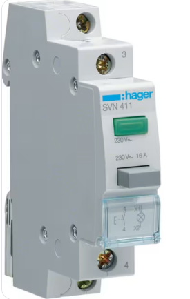 1 PULSANTE LUMINOSO VERDE A IMPULSO