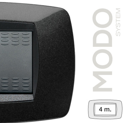 MODO PLACCA 4 POSTI NERO