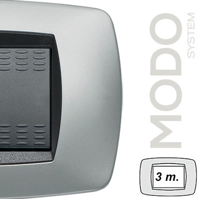 MODO PLACCA 3 POSTI TITANIO