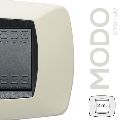 MODO PLACCA 2 POSTI AVORIO