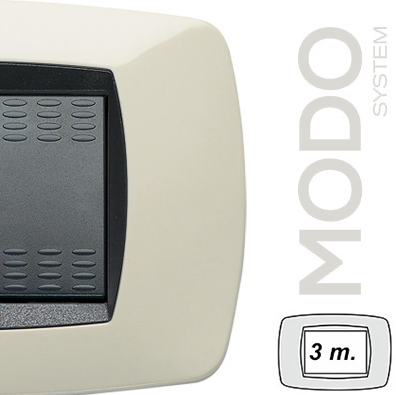 MODO PLACCA 3 POSTI AVORIO