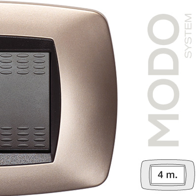 MODO PLACCA 4 POSTI RAME OPACO