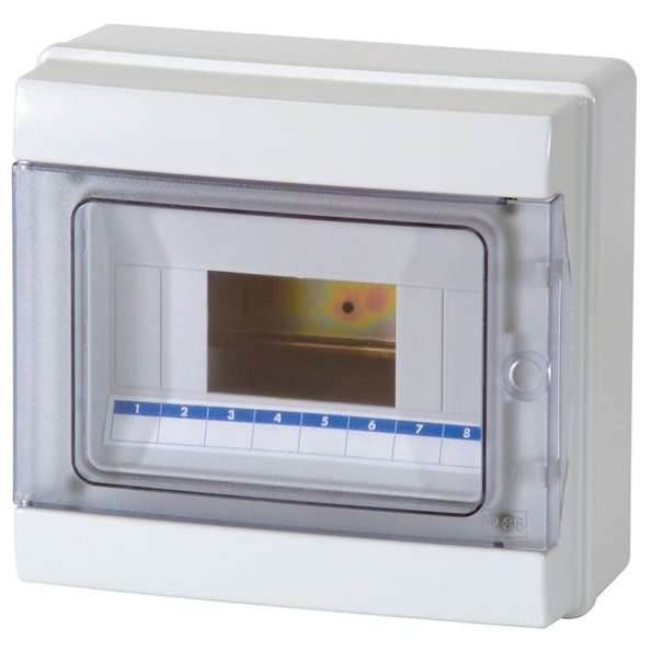 C.PARETE 8MOD.P.TRASPAR. IP65