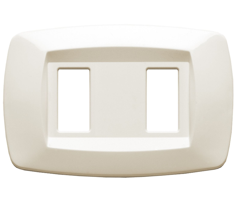 PLACCA MODI  2 POSTI AVORIO