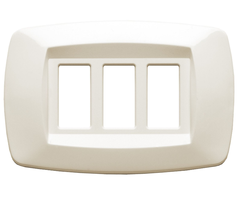 PLACCA MODI  3 POSTI AVORIO