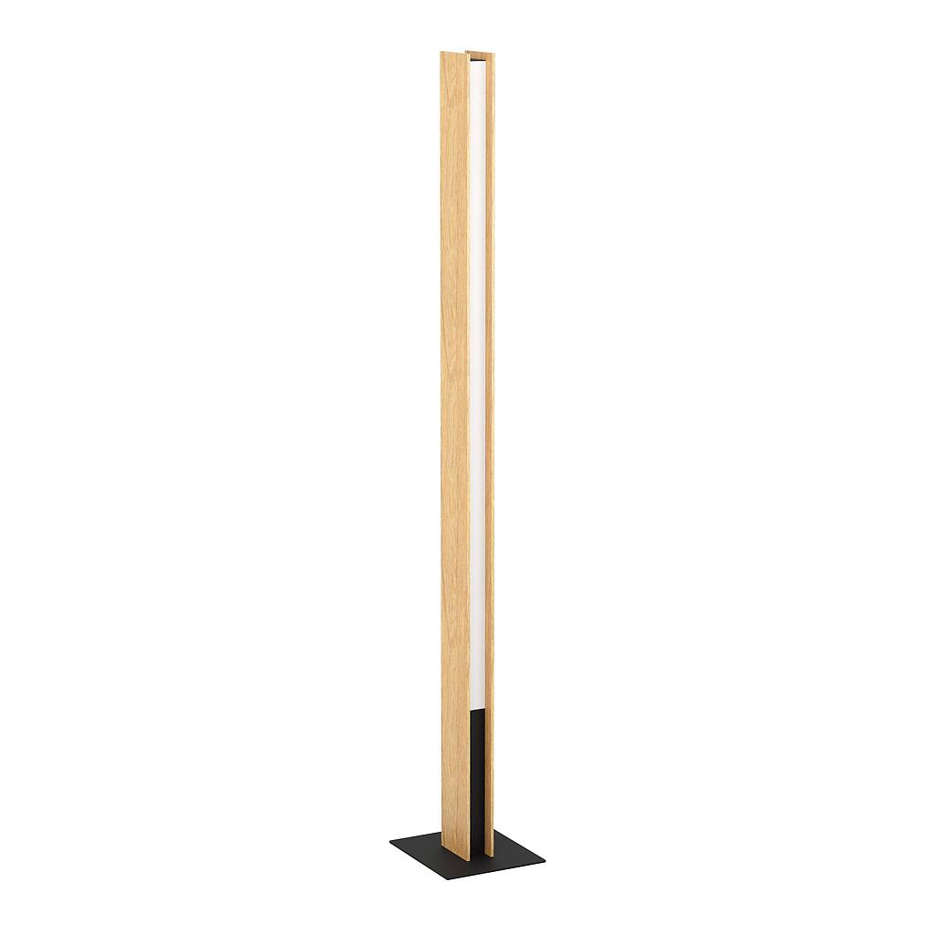 ANCHORENA-Z - Piantana - LED 35W 2700-6500K 3980Lm inclusa - Struttura in legno, acciaio / finitura marrone, nero; Diffusore in plastica / finitura bianco;
L105 x 55 H1500