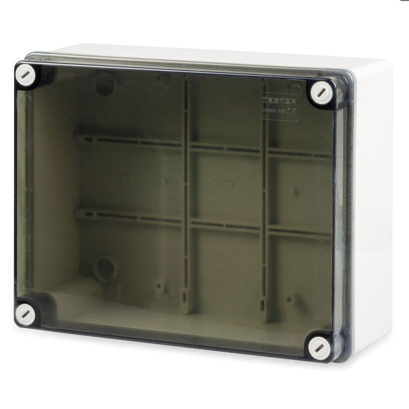 Cas.Der.240x190x90 IP56 Trasp. c/Viti   