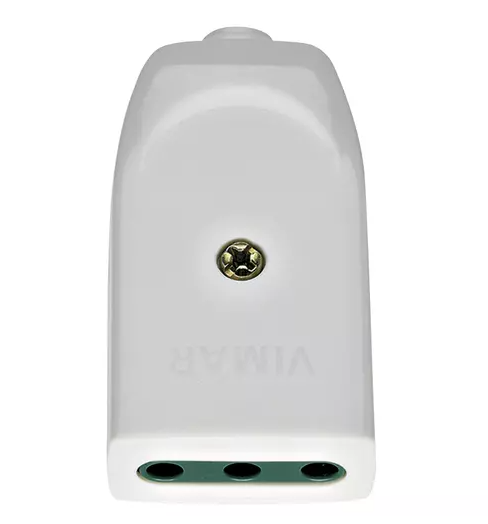 Presa 2P+T 10A P11 assiale bianco