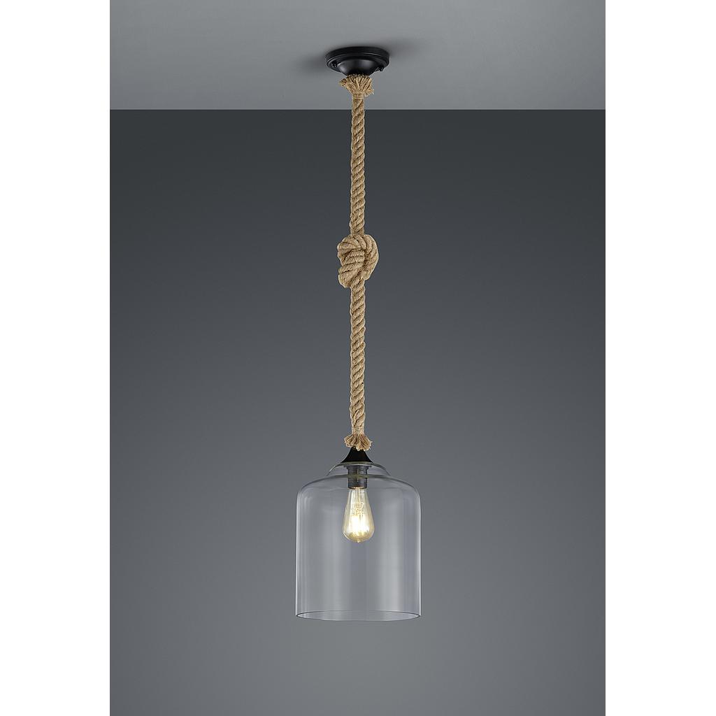 JUDITH SOSPENSIONE VETRO TRASPARENTE CON CORDA D. 24,5