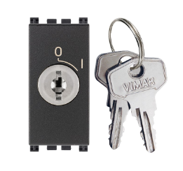 INTERRUTTORE 2P 16AX +CHIAVE OFF GRIGIO