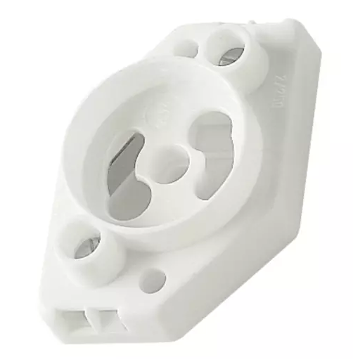 Portastarter 2A 250V +cont.ottone bianco