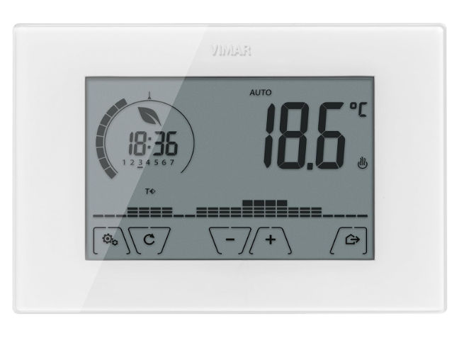 CRONOTERMOSTATO TOUCH PARETE BATT.BIANCO