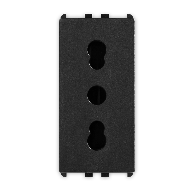 PIXIA Presa 2P+T 16A P17/11 Bival. Black