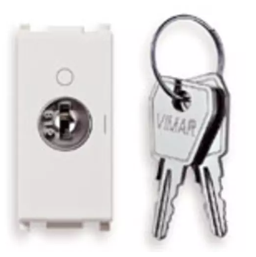 Pulsante 2P NO 16A +chiave bianco