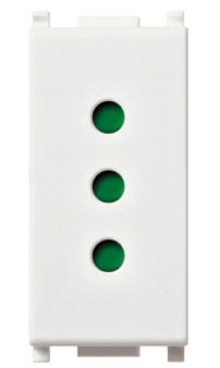 Presa 2P+T 10A P11 bianco