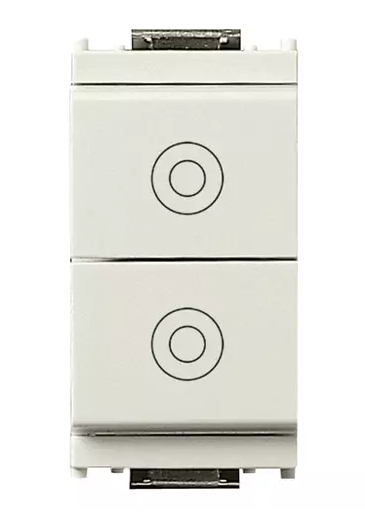 Due pulsanti 1P NO 10A bianco