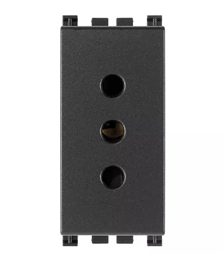 Presa 2P+T 10A P11 grigio