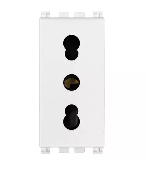 Presa 2P+T 16A P17/11 bianco