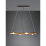 TAILOR SOSPENSIONE LEGNO NATURALE E METALLO ACCIAIO ANTICATO 4 LUCI L. 115CM