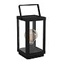 BRADFORD 1 - Lampada da tavolo - E27 1X60W - Struttura in acciaio / finitura nero; Diffusore in vetro / finitura chiaro;
L165 x 150 H370