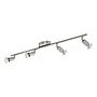 BUZZ-LED - Faretti - GU10-LED 4X2,8W inclusa - Struttura in acciaio / finitura nichel opaco;
L685 x 65